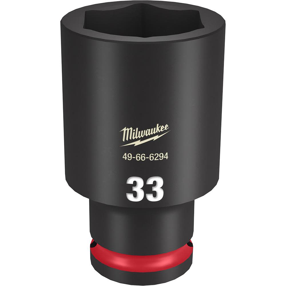 Milwaukee SHOCKWAVE Impact Duty Socket 1/2″ Drive 33MM Deep 6 Point - Flockneti