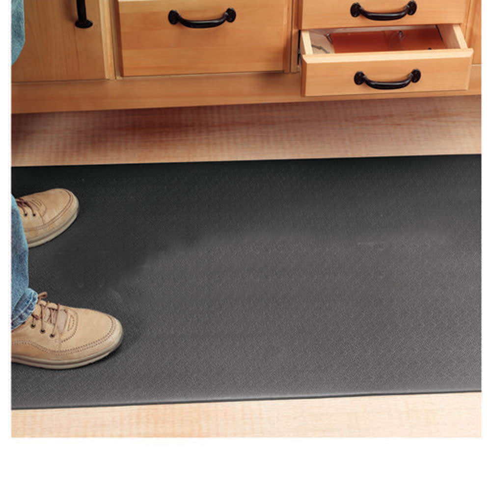Crown Mats 2′ x 5′ Tuff-Spun 411 Anti-Fatigue Mat – Black Pebble - Flockneti