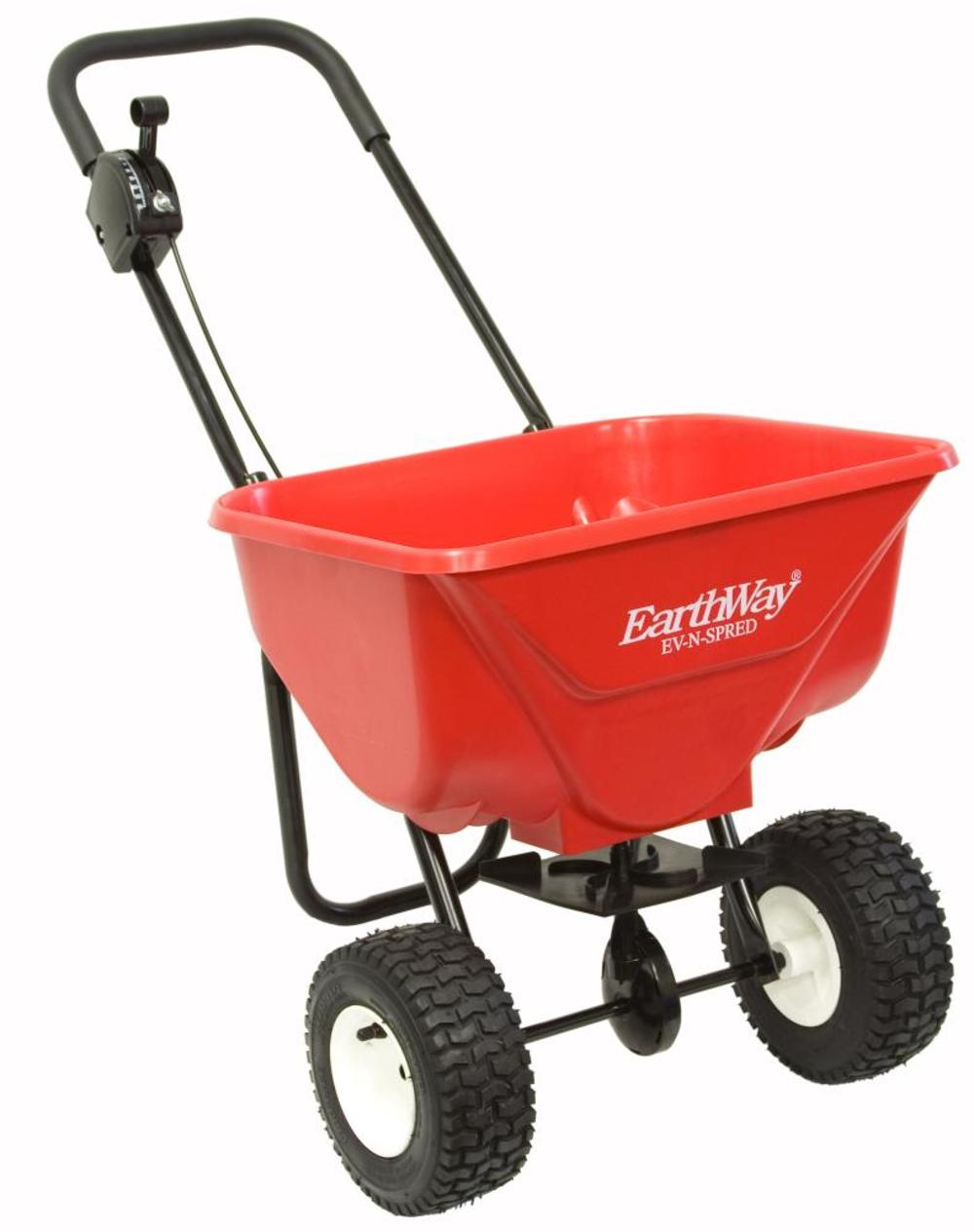 Earthway 65lb Capacity Deluxe Residential Spreader with 9″ Pneumatic Tires - Flockneti