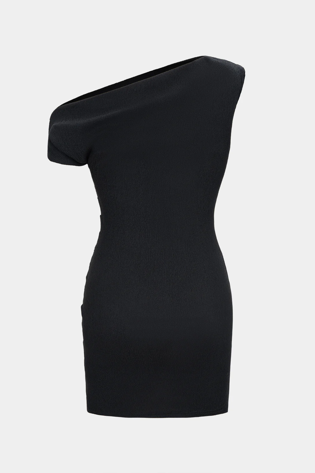 One Shoulder Pleated Sleeveless Dress - Flockneti