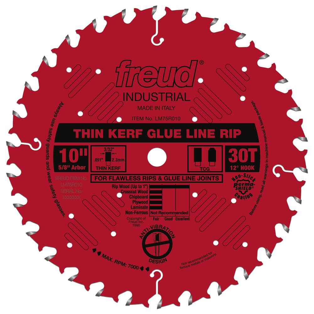 Freud 10″ Thin Kerf Glue Line Rip Blade - Flockneti