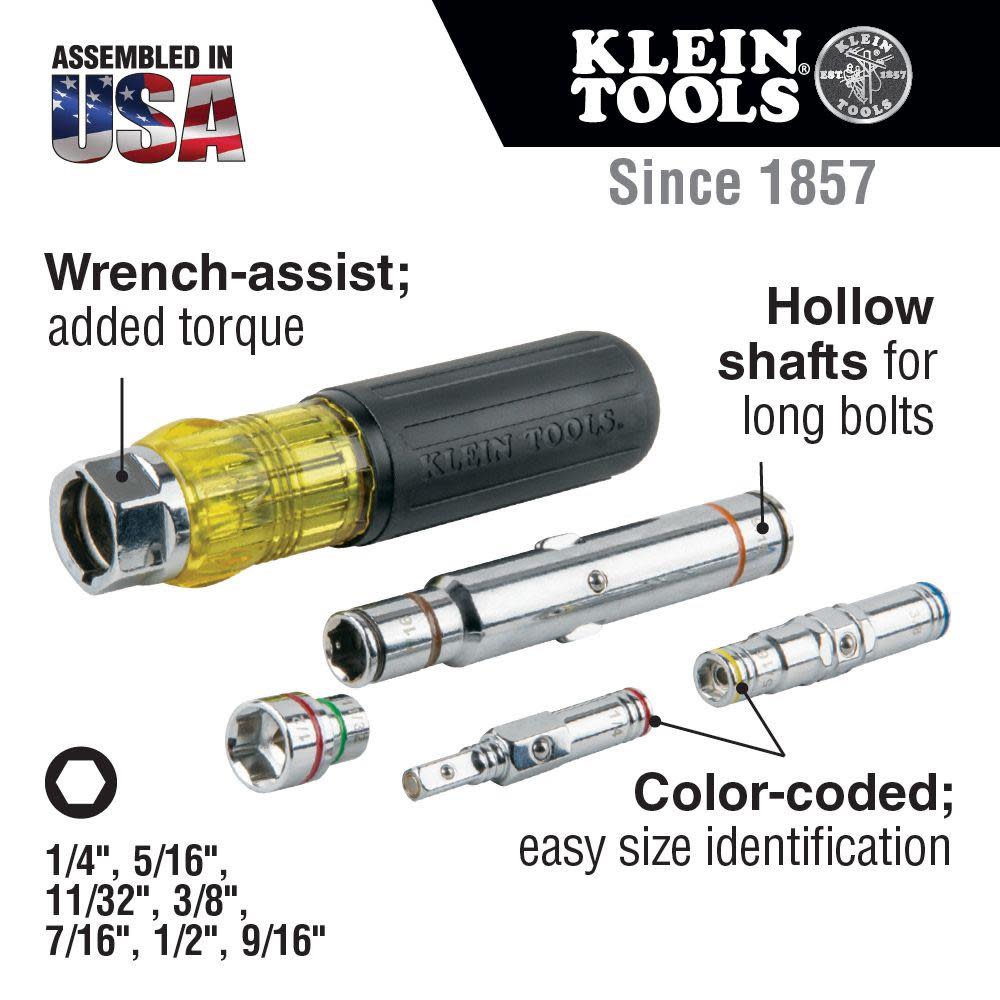 Klein Tools 7-in-1 Nut Driver - Flockneti