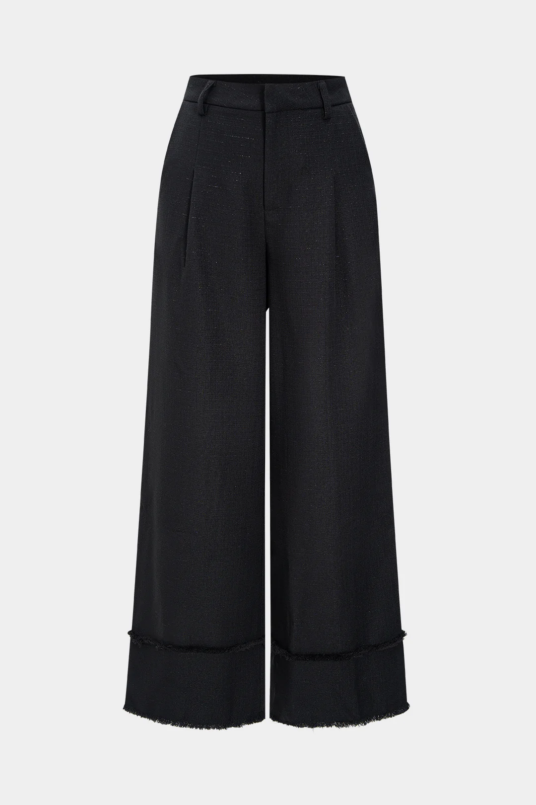 Ribbed Ruched High Waist Trousers - Flockneti