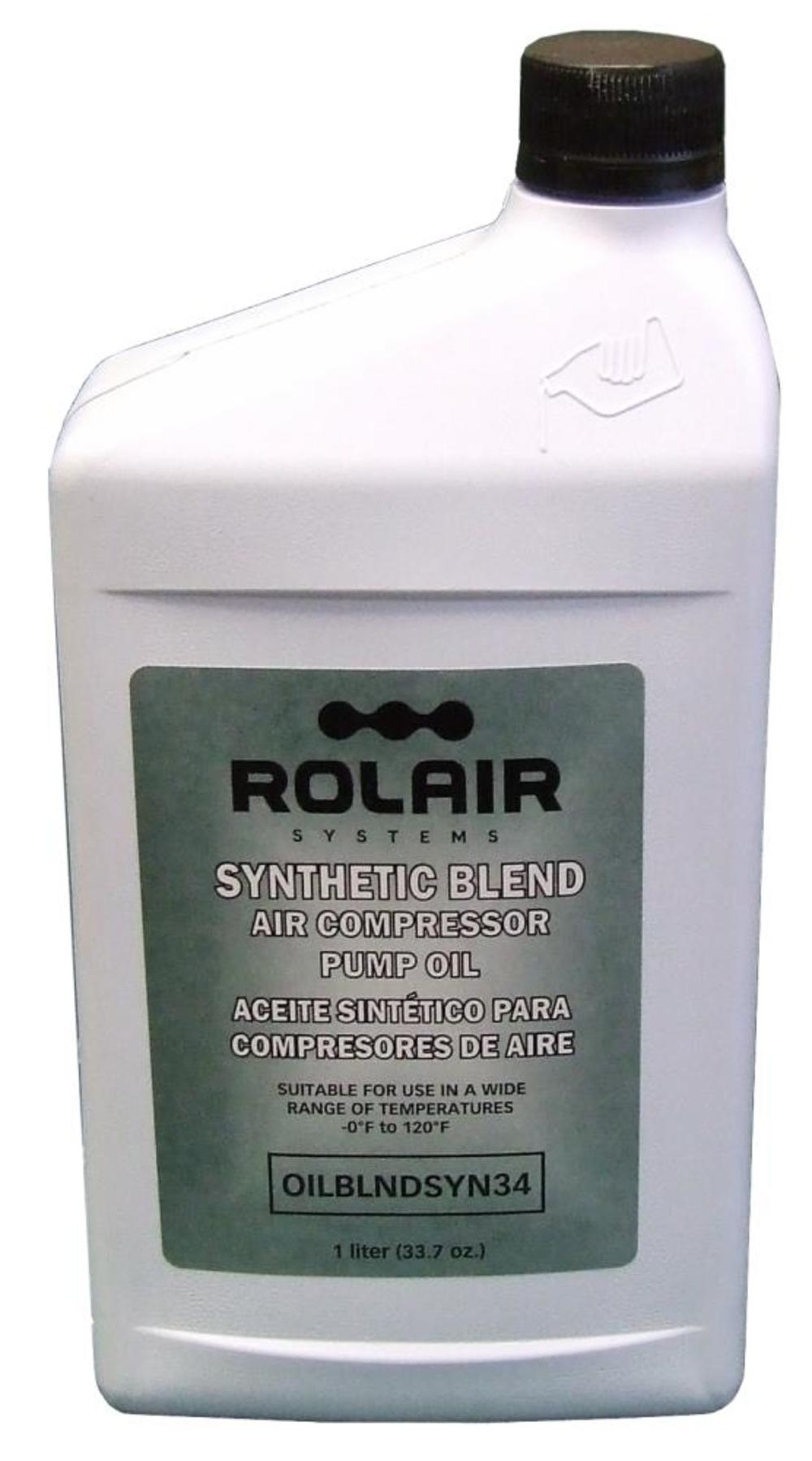 Rolair 34 oz (Bottle) All-Weather Synthetic-Blend Air Compressor Oil - Flockneti