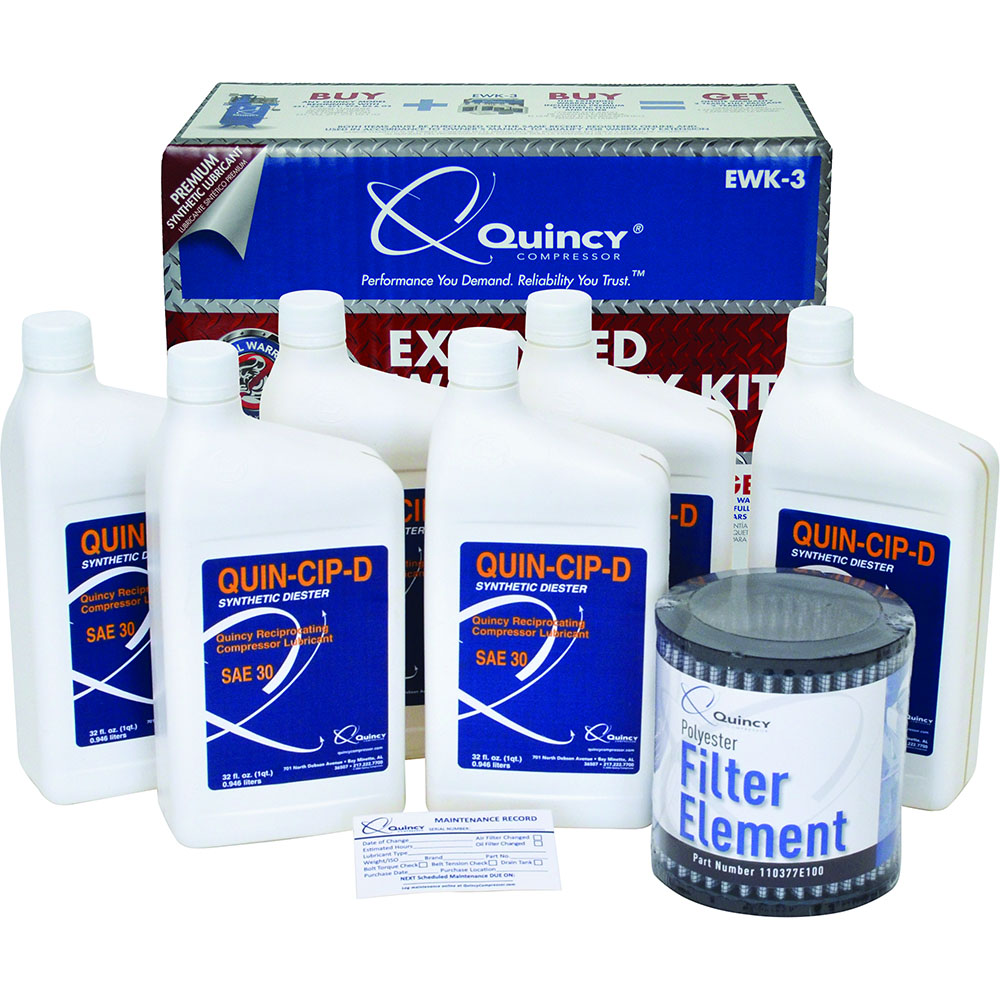 Quincy Extended Warranty & Maintenance Kit for QT-5 & QT-7.5 Air Compressors - Flockneti