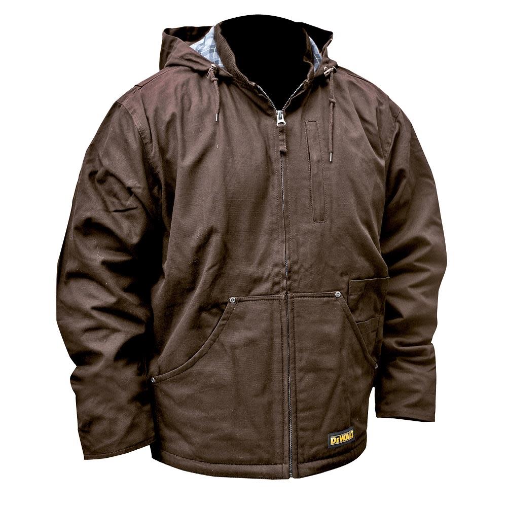 DEWALT Unisex Heated Bare Tool Heavy Duty Work Coat Tobacco Large - Flockneti
