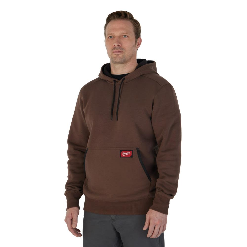 Milwaukee Midweight Pullover Hoodie Brown Medium - Flockneti