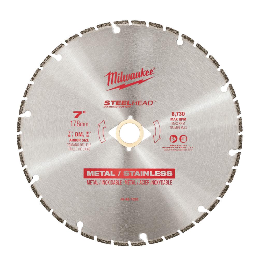 Milwaukee 7 in. STEELHEAD Diamond Cut-Off Blade - Flockneti