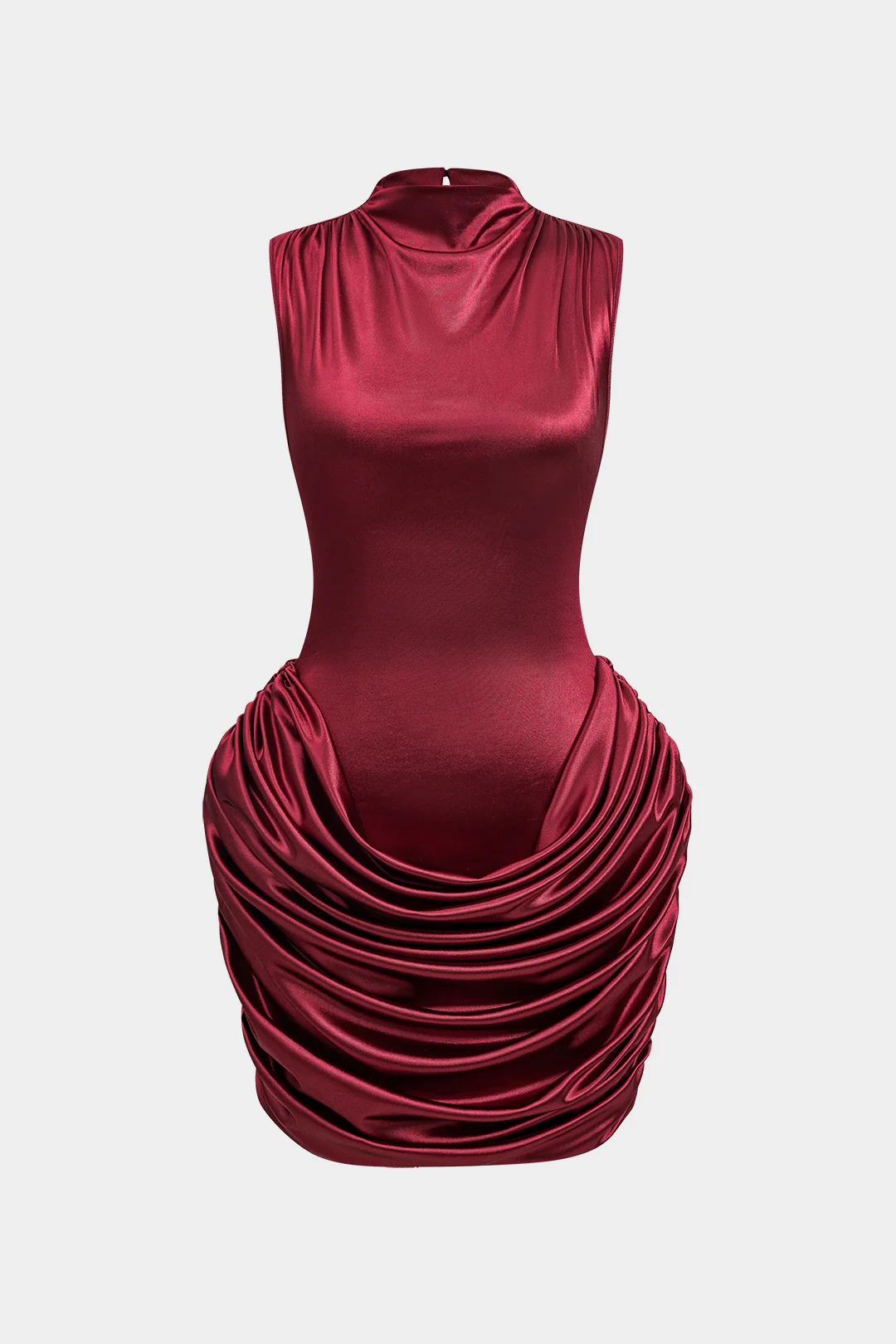 Ruched Sleeveless Mini Dress - Flockneti