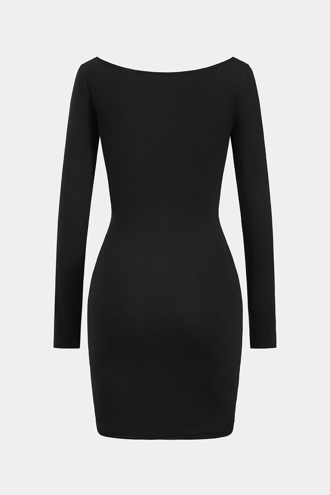 Metallic Flower Twist Knot Cut Out Long Sleeve Mini Dress - Flockneti