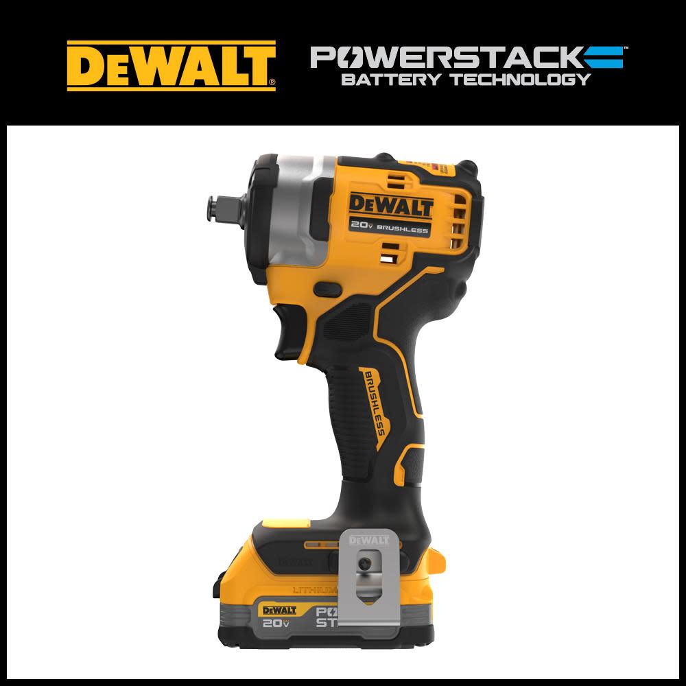 DEWALT 20V MAX 1/2″ Impact Wrench & POWERSTACK Compact Battery - Flockneti