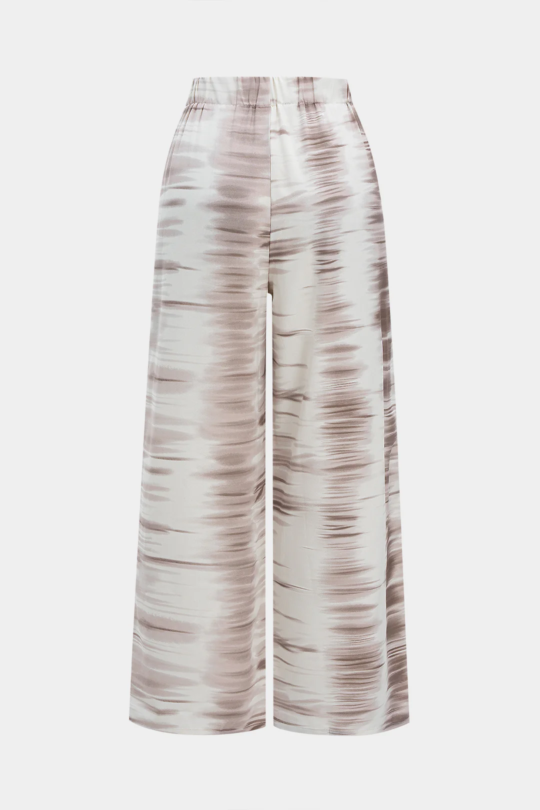 Tie Dye Print Drawstring Shirred Waistband Pants - Flockneti