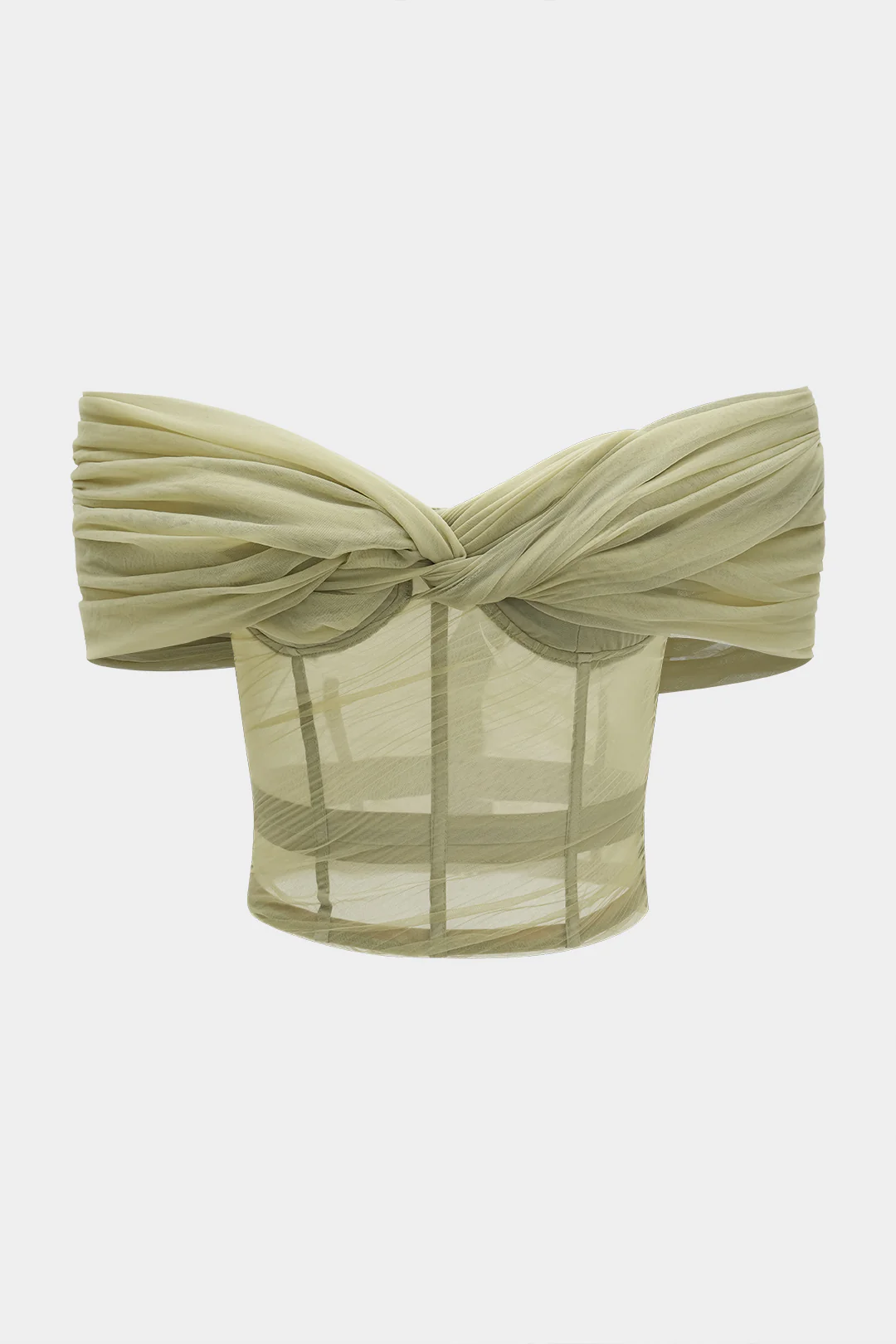 Ruched Strapless Tube Top - Flockneti
