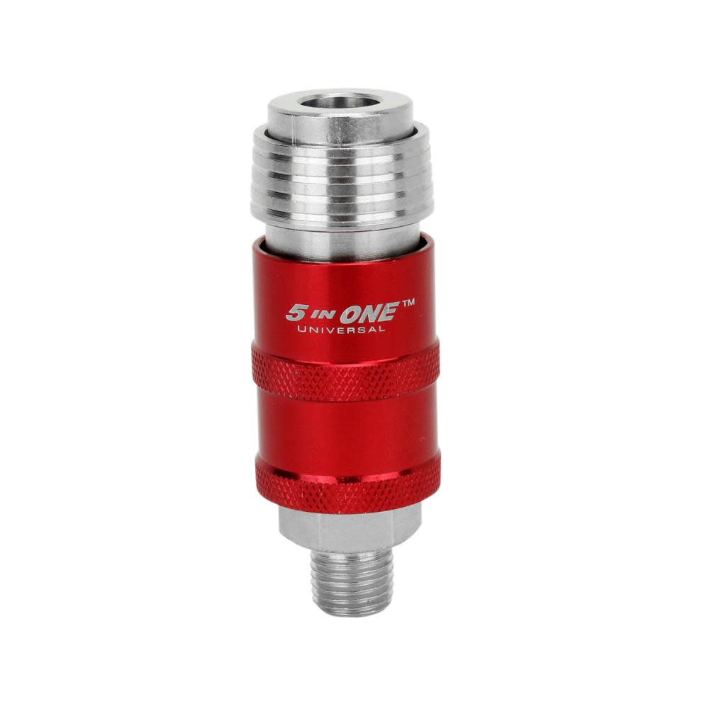 Milton 5 In ONE S-1751 Universal Safety Exhaust Quick-Connect Industrial Coupler 1/4″ MNPT - Flockneti