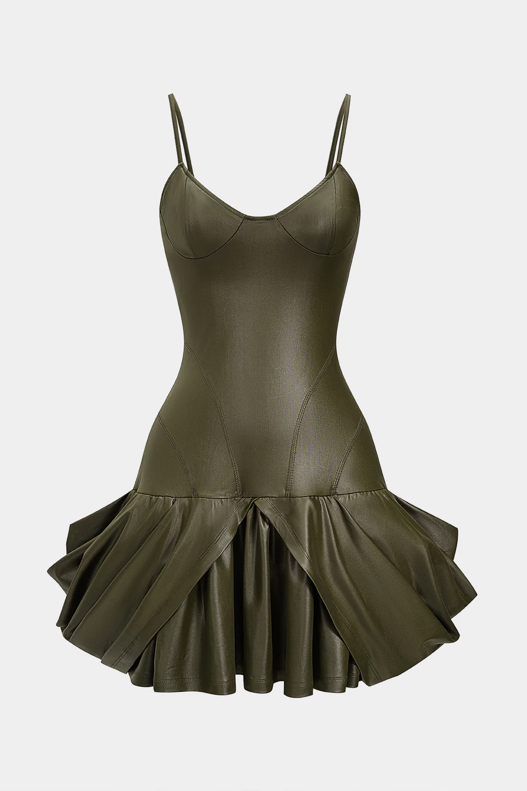 Ruched Slip Sleeveless Mini Dress - Flockneti