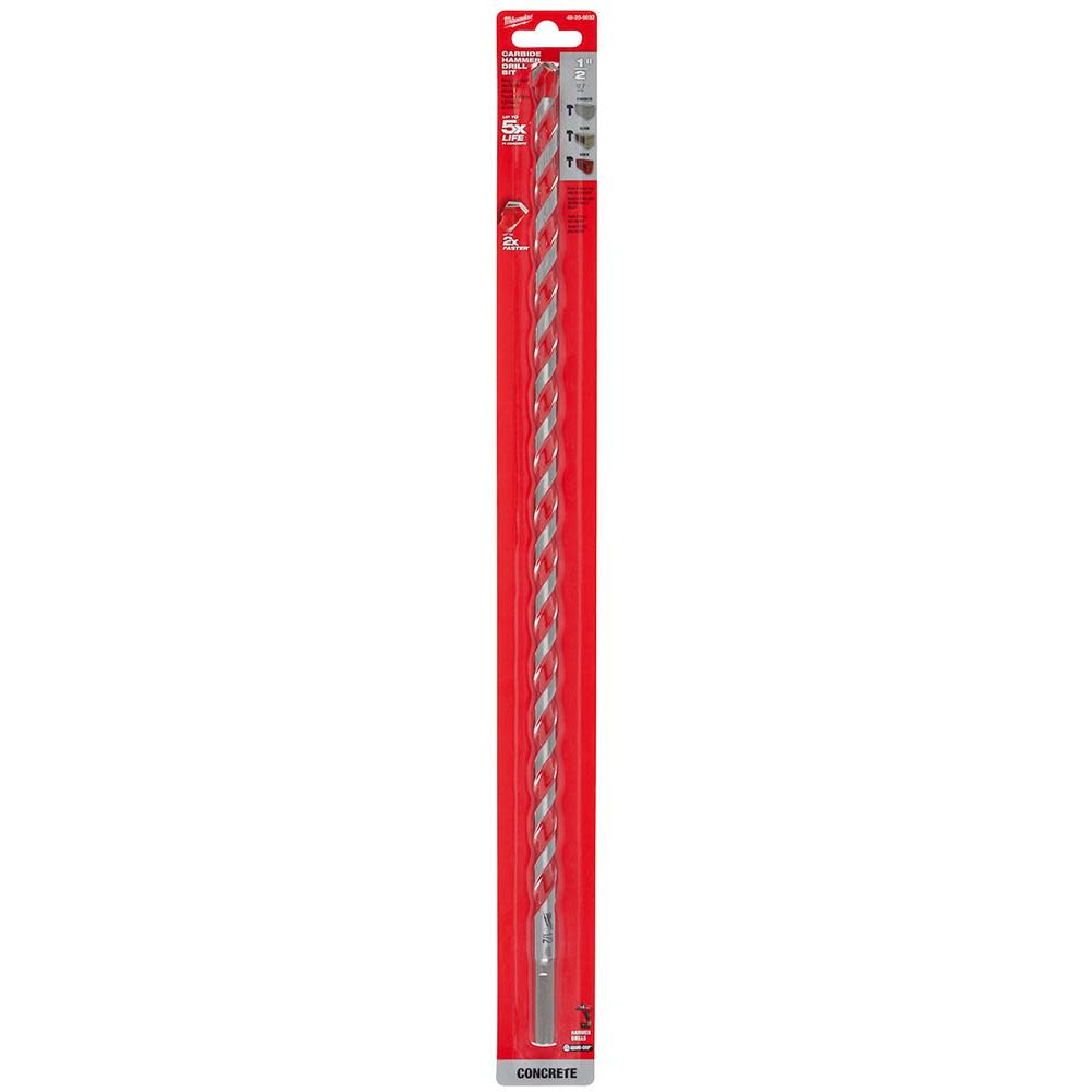 Milwaukee SHOCKWAVE Carbide Hammer Drill Bit 1/2″x16″x18″ - Flockneti