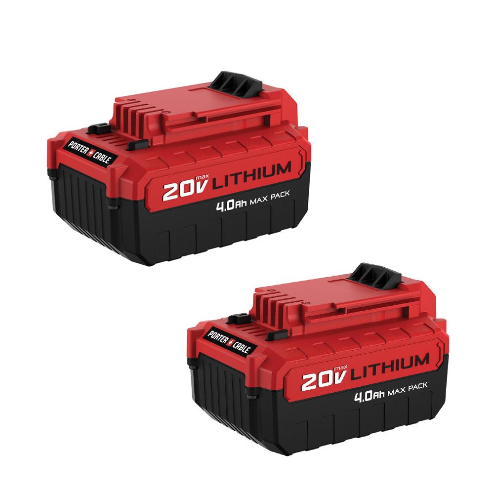 Porter Cable 20V MAX 4.0Ah Lithium Ion Batteries 2pc - Flockneti