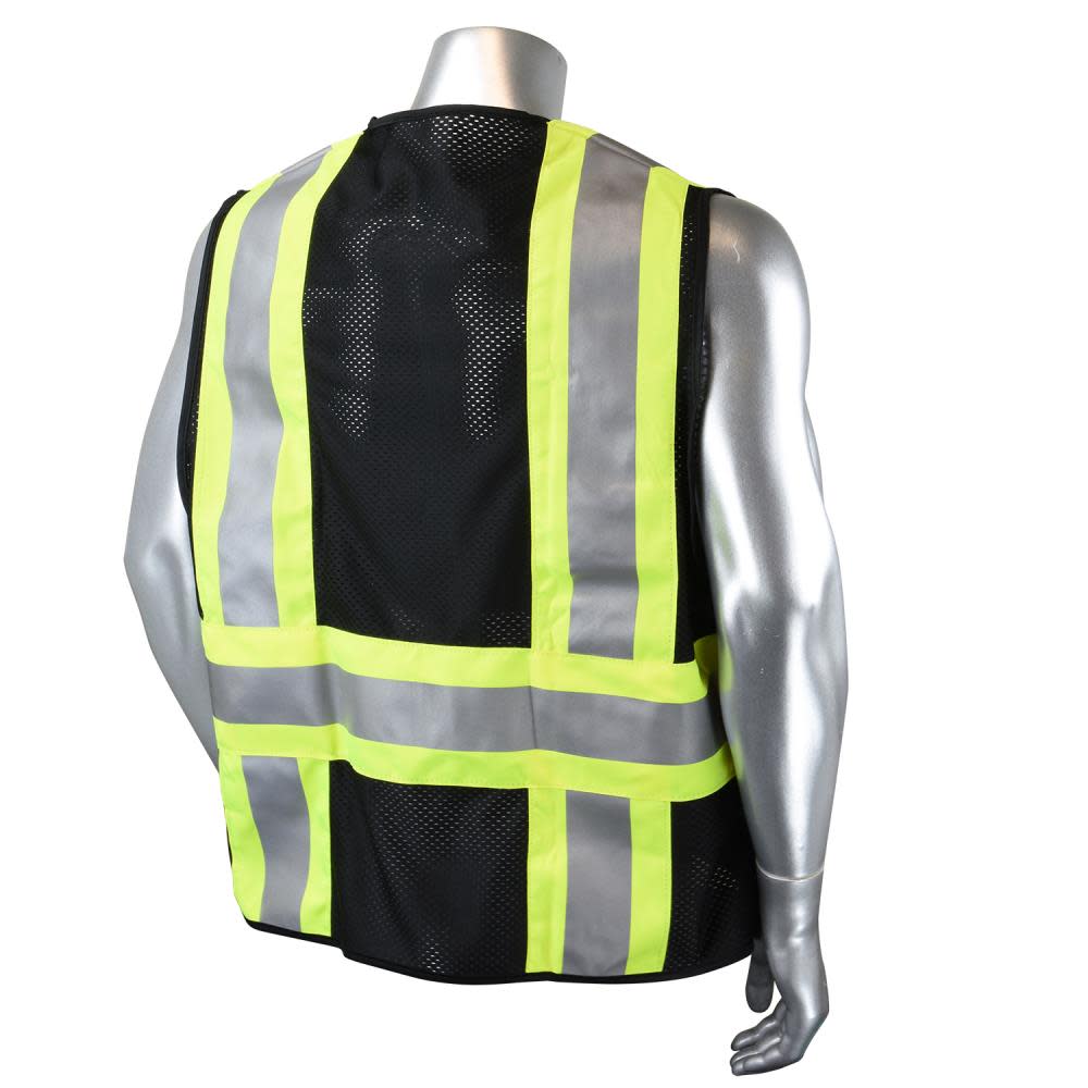 Radians Safety Vest Custom Type O Class 1 Black 4X - Flockneti