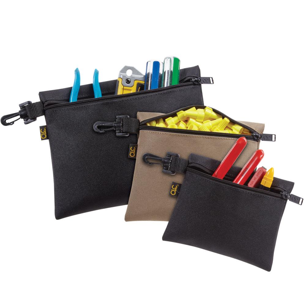 CLC 3 Multi-Purpose Clip-On Zippered Bags - Flockneti