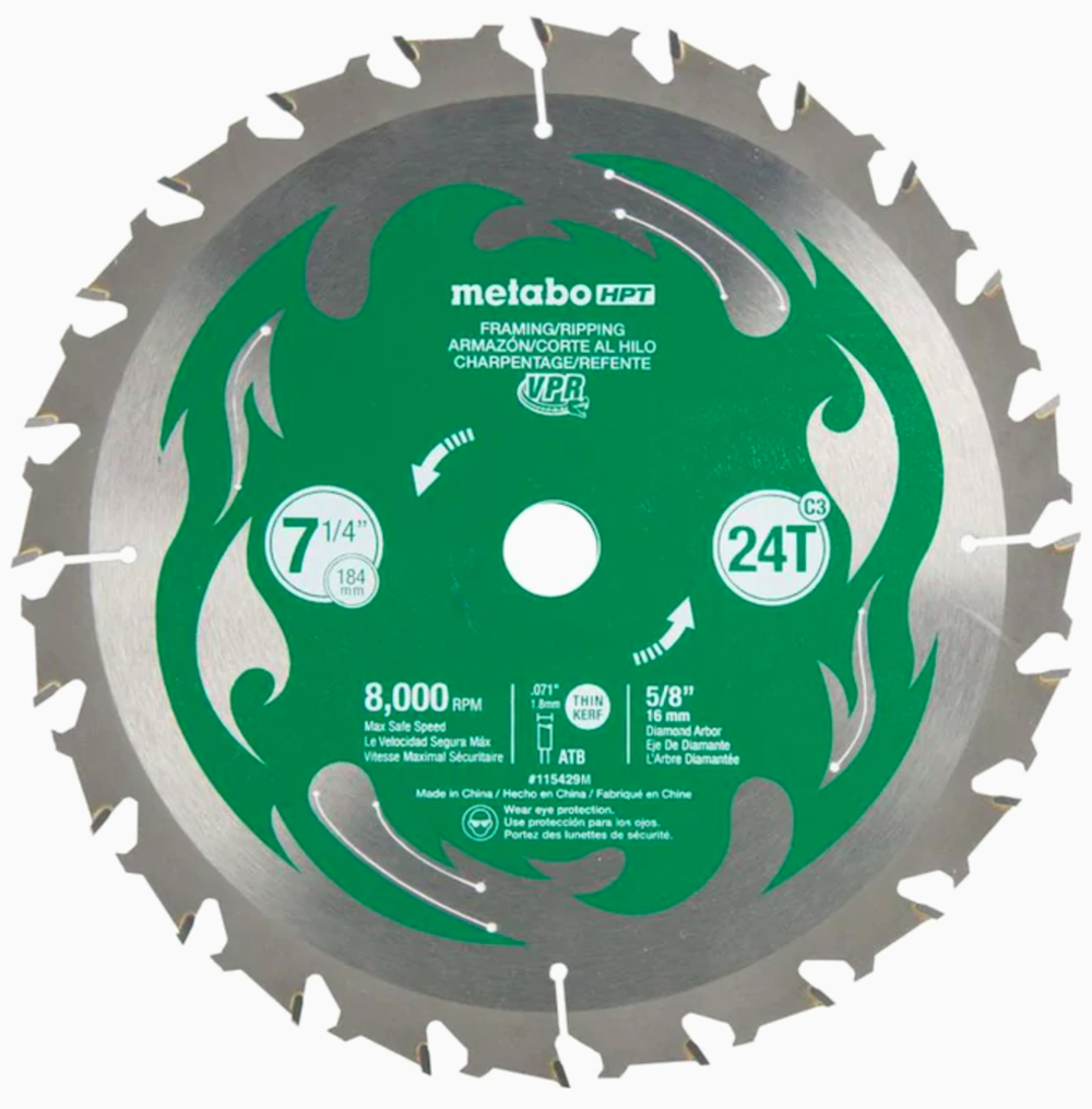 Metabo HPT Viper Saw Blade 71/4″ - Flockneti
