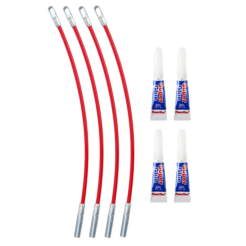 Milwaukee Polyester Fish Tape Replacement Flexible Metal Leader 4pk - Flockneti