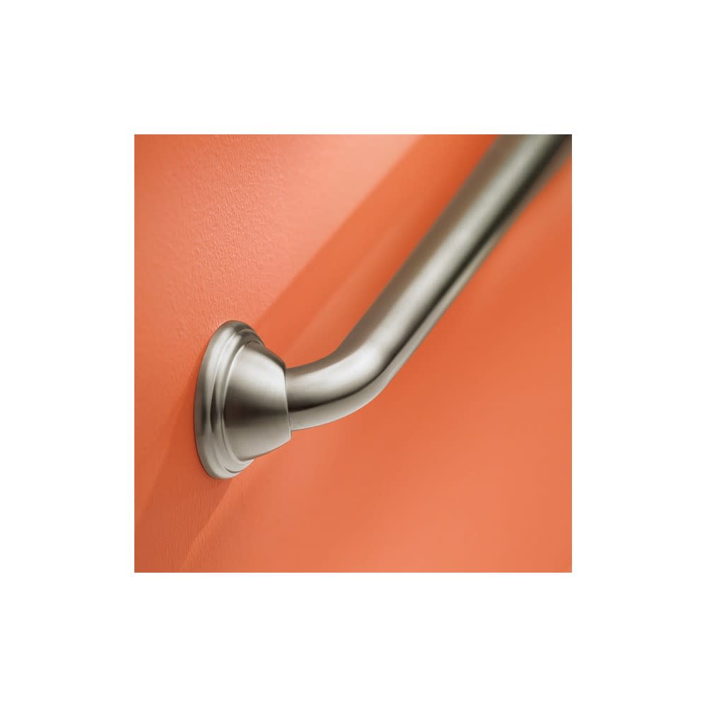 Moen Home Care Elite Grab Bar Brushed Nickel Steel 16″ - Flockneti