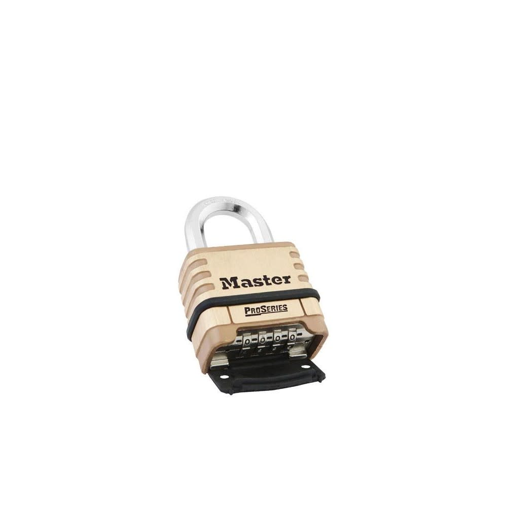 Master Lock 2-1/4 In. Wide ProSeries Brass Resettable Combination Padlock - Flockneti
