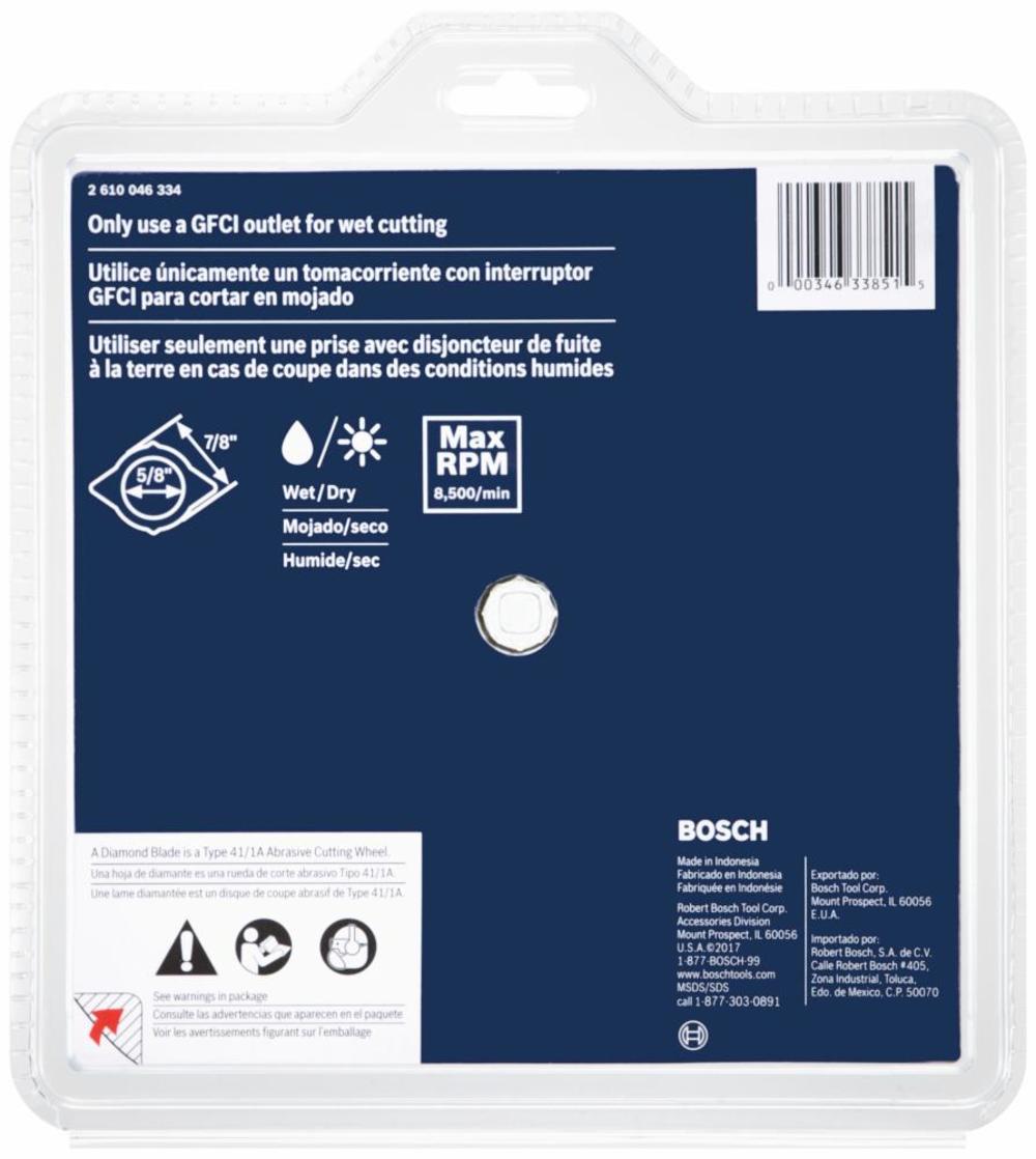 Bosch 7″ Standard Segmented Rim Diamond Blade with DKO for Hard Materials - Flockneti