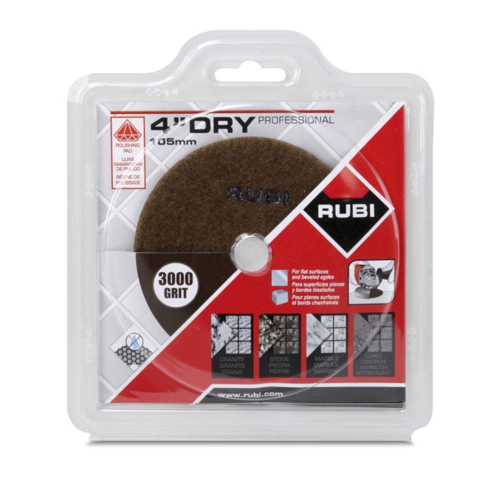 Rubi Tools Resin Dry Polishing Pad 3000 Grit 4 In. - Flockneti