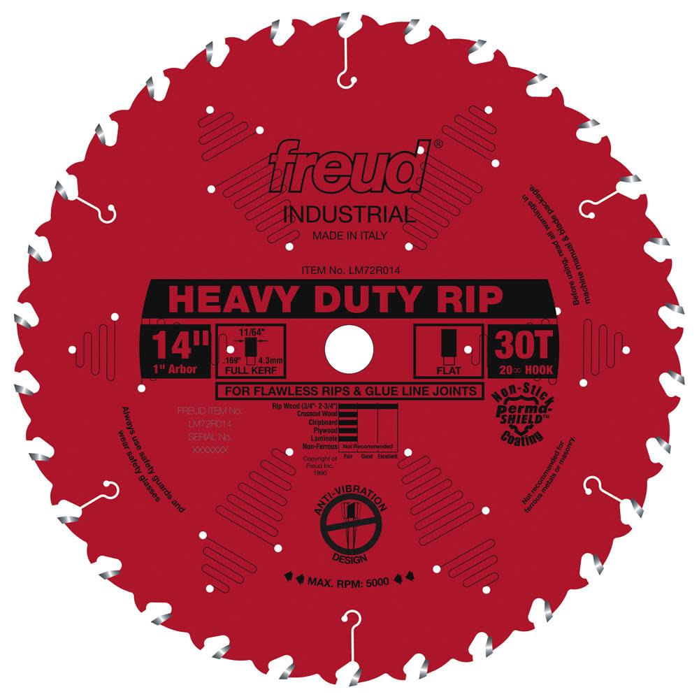 Freud 14 In. x 30T Heavy-Duty Rip Blade - Flockneti