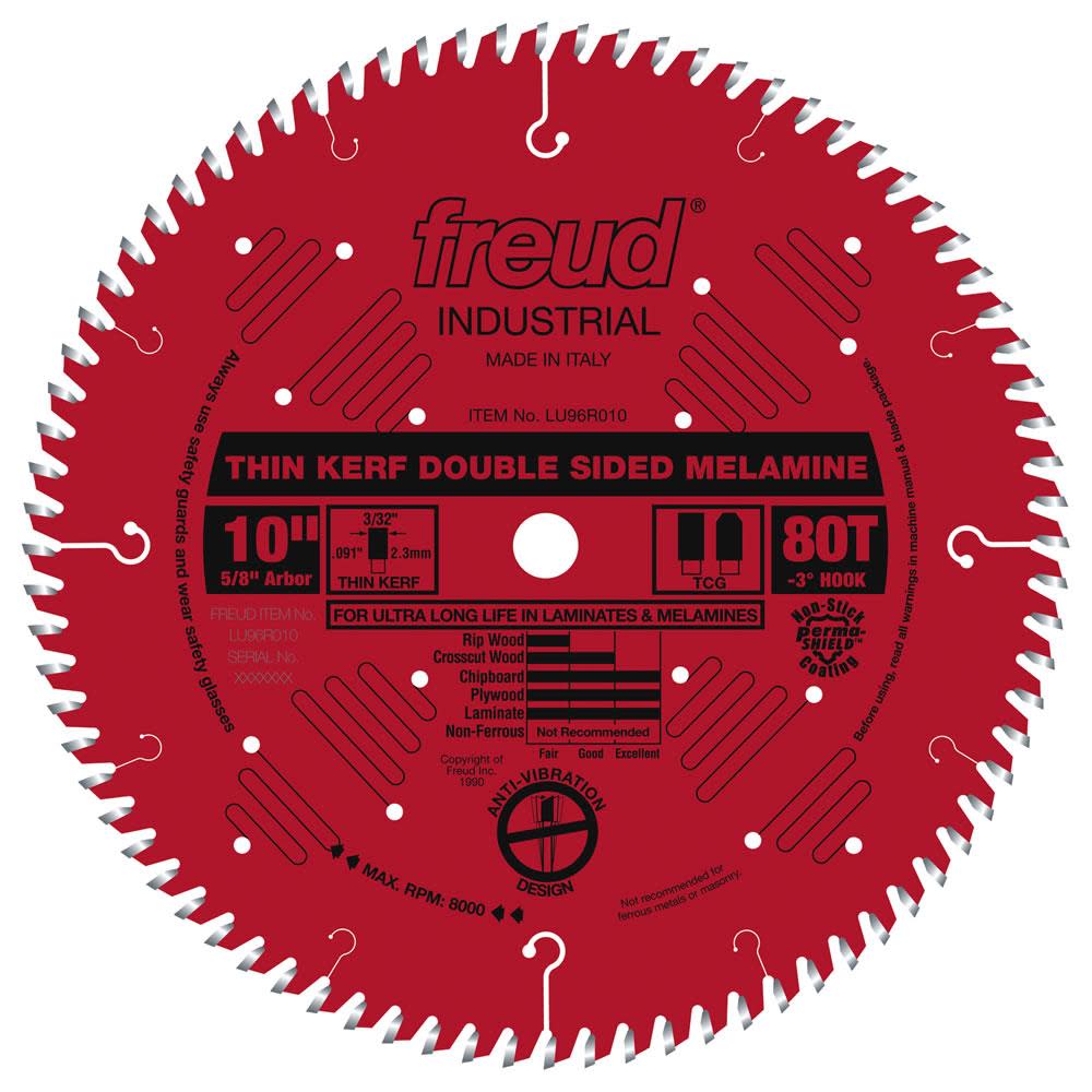 Freud 10″ Thin Kerf Double Sided Laminate/Melamine Blade with Perma-SHIELD Coating - Flockneti