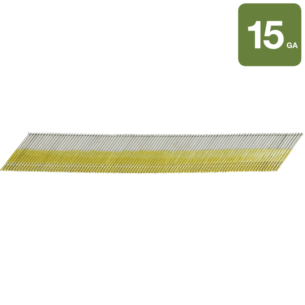 Metabo HPT 1 1/2″ 15 Gauge Bright Angled Finish Nails - Flockneti