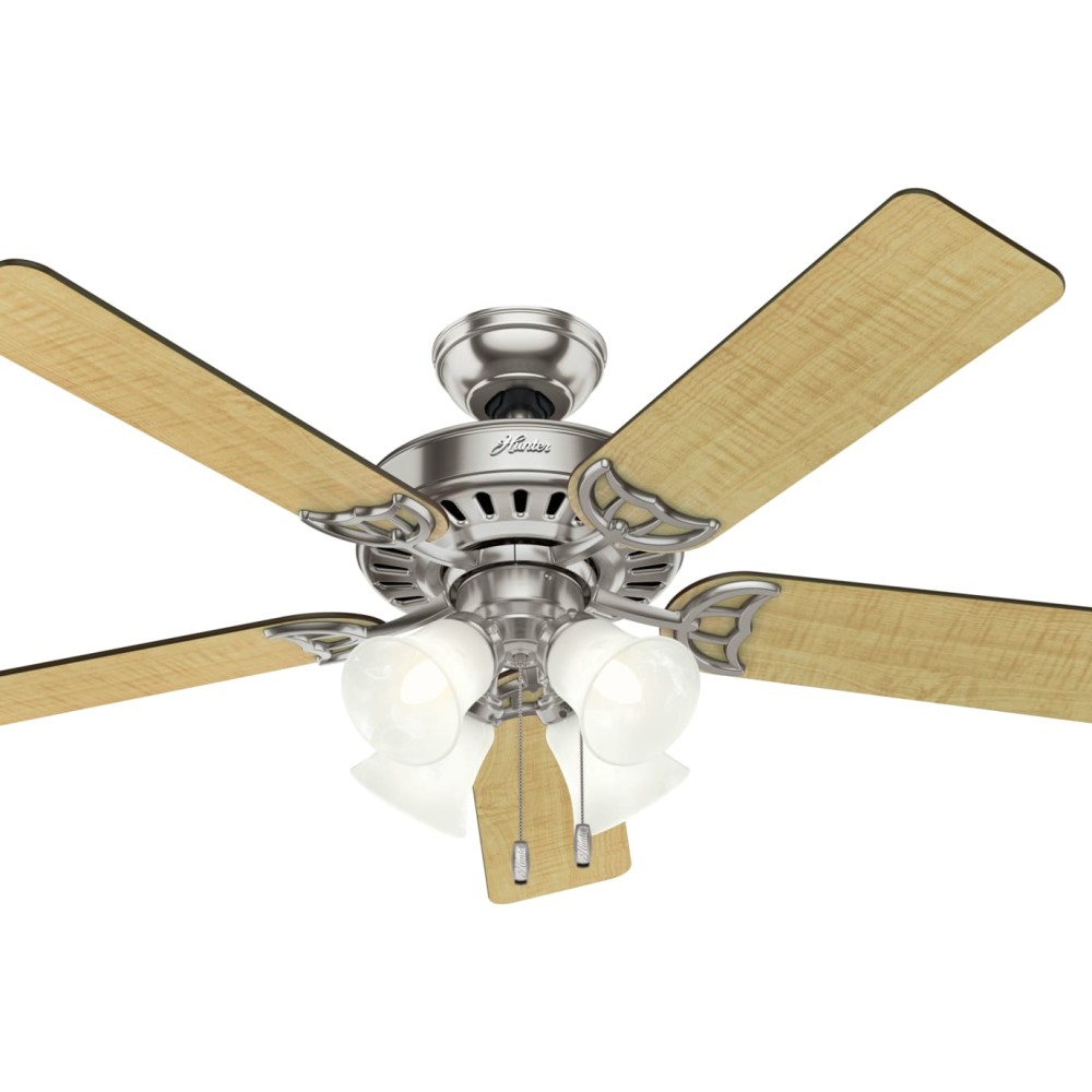 Hunter Fan Studio Series Ceiling Fan 52″ Brushed Nickel Cherry - Flockneti