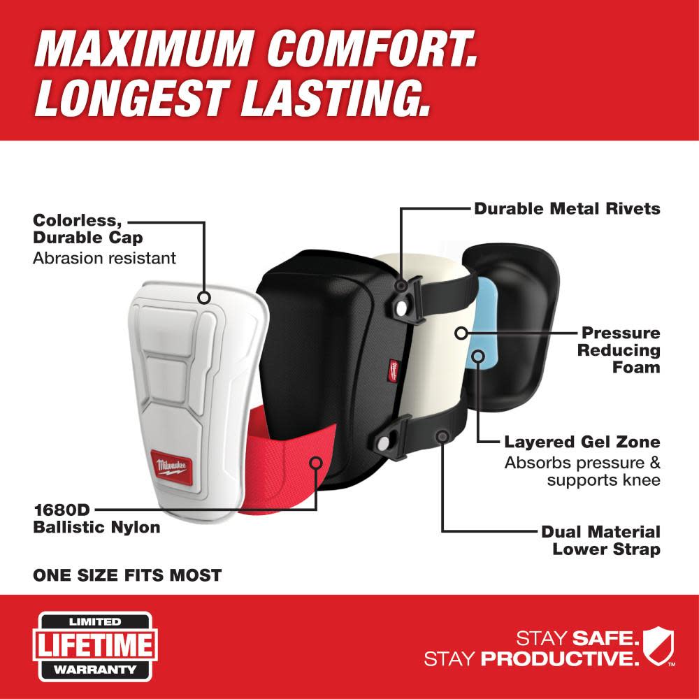 Milwaukee Knee Pad Performance Non-Marring - Flockneti