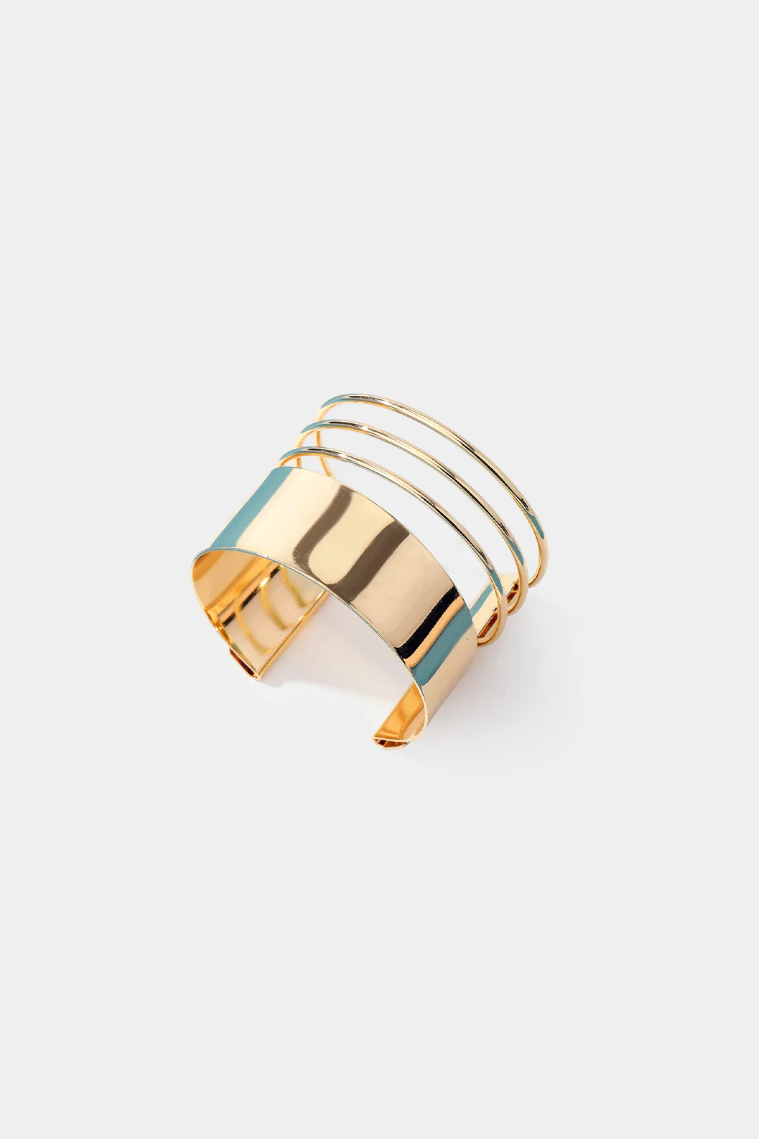 Alloy Multi-Layer Open Bracelet - Flockneti