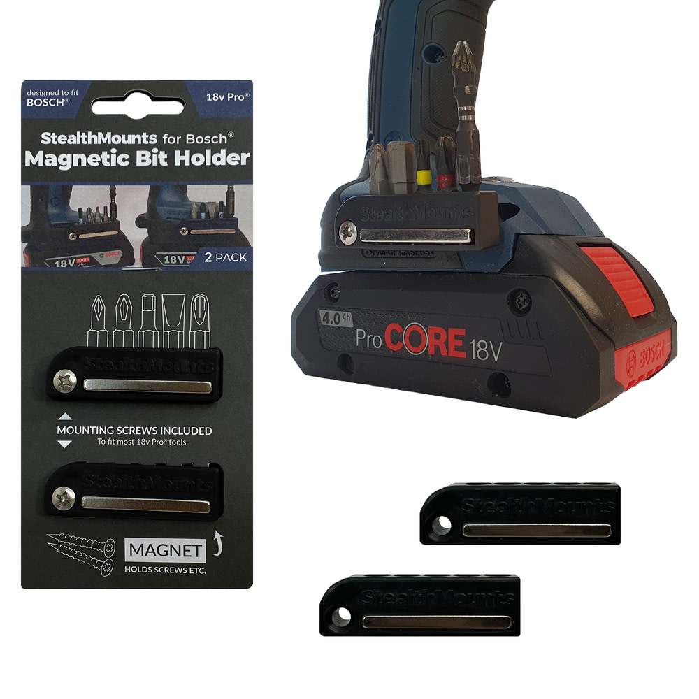 Stealthmounts BLACK Bit Holder for Bosch 2pk - Flockneti