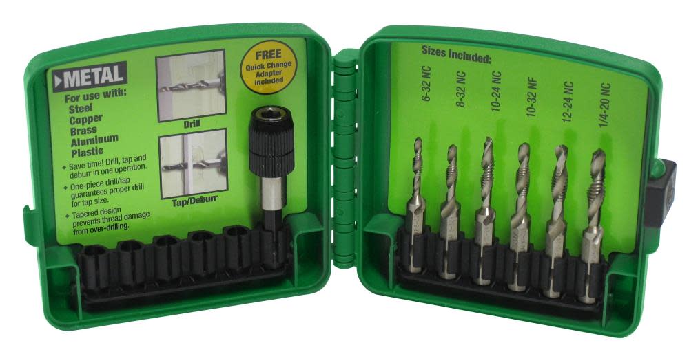 Greenlee 6pc Drill & Tap Bit Set - Flockneti