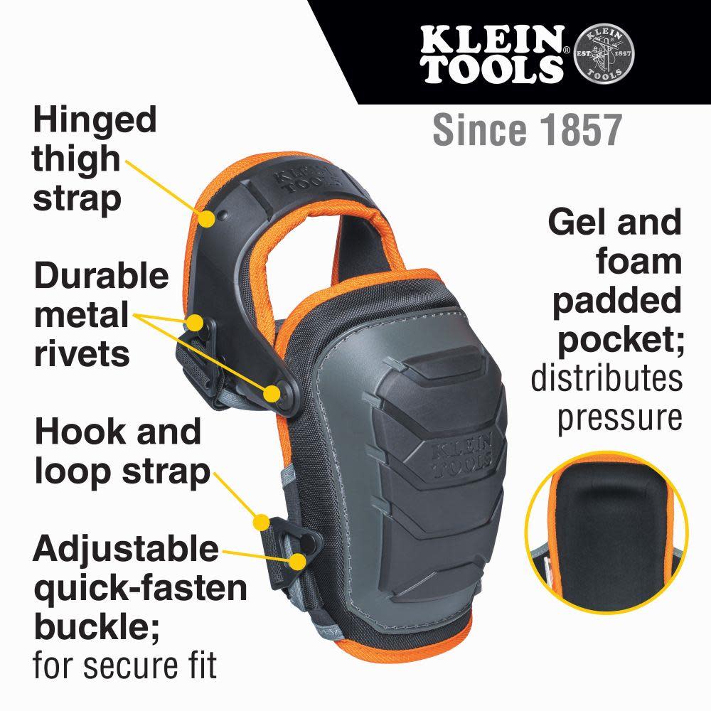 Klein Tools Heavy Duty Hinged Knee Pads - Flockneti