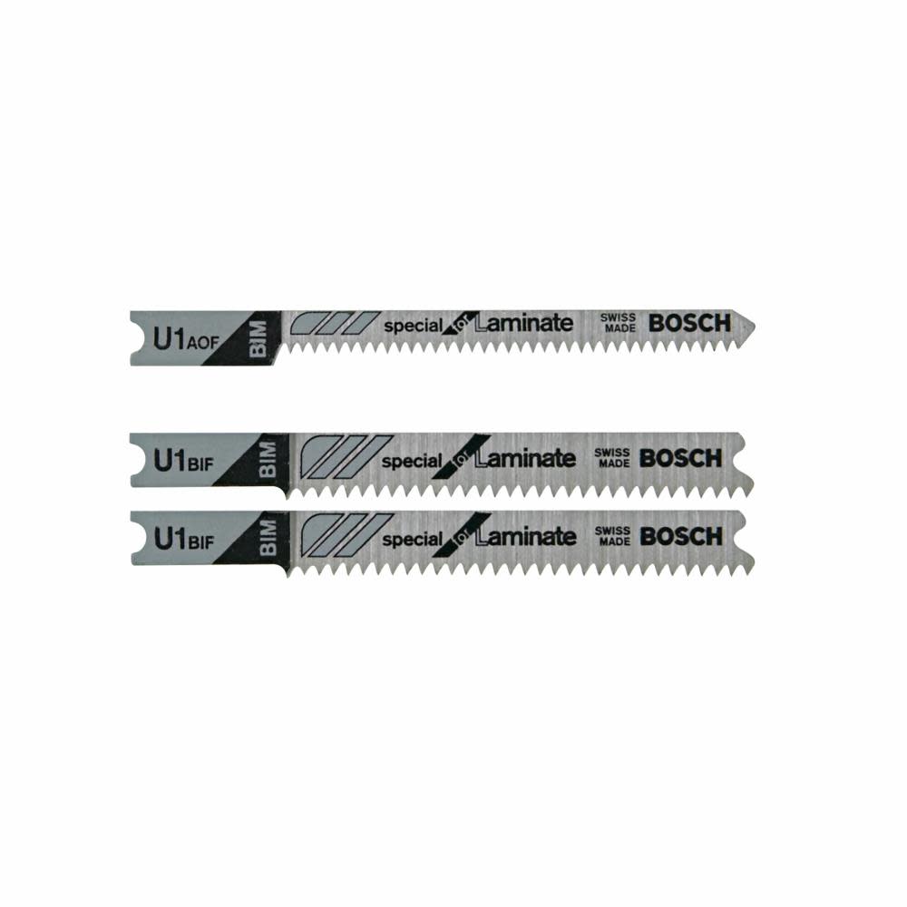 Bosch Jig Saw Blade Set 3pc Assortment U shank for Laminate Flooring - Flockneti