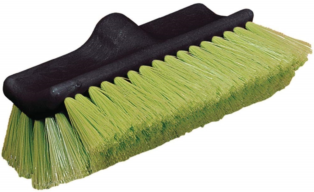 Carlisle Flo-Thru Dual Surface Wash Brush with Nylex Bristles 10″ – Green - Flockneti