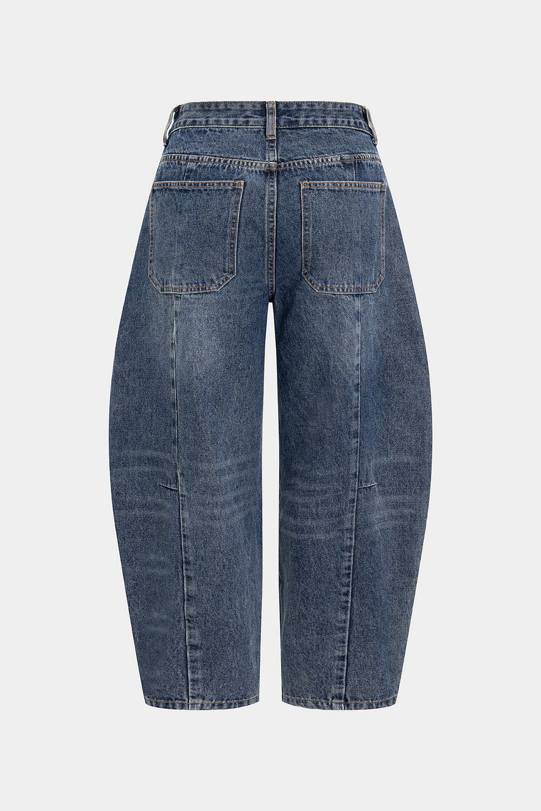 Plus Size Denim Contrast Pocket Jeans - Flockneti