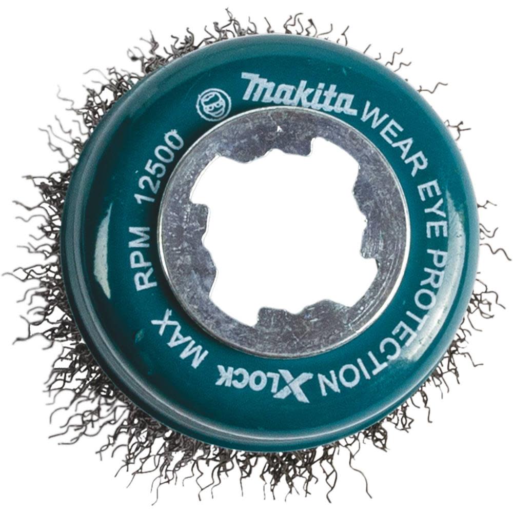 Makita X-LOCK 3″ Carbon Steel Crimped Wire Cup Brush - Flockneti
