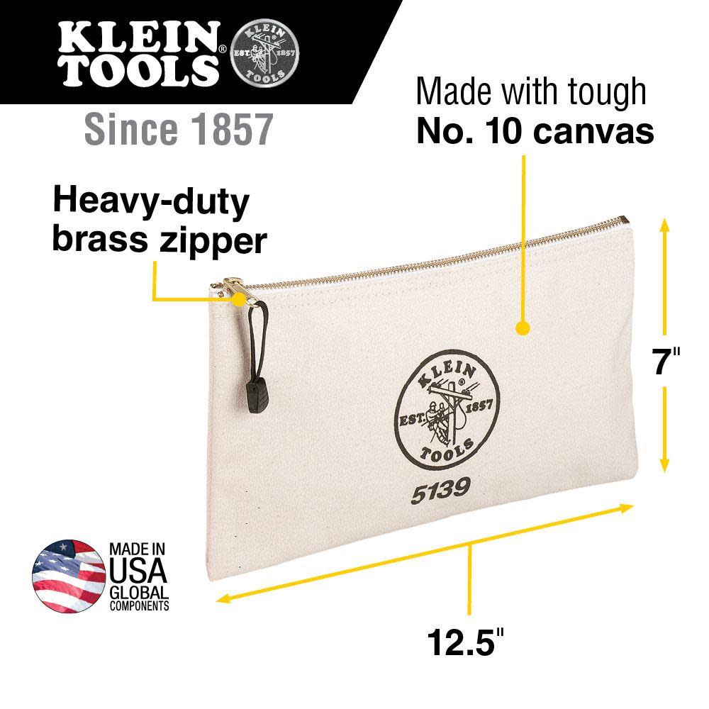 Klein Tools Canvas Zipper Bag - Flockneti