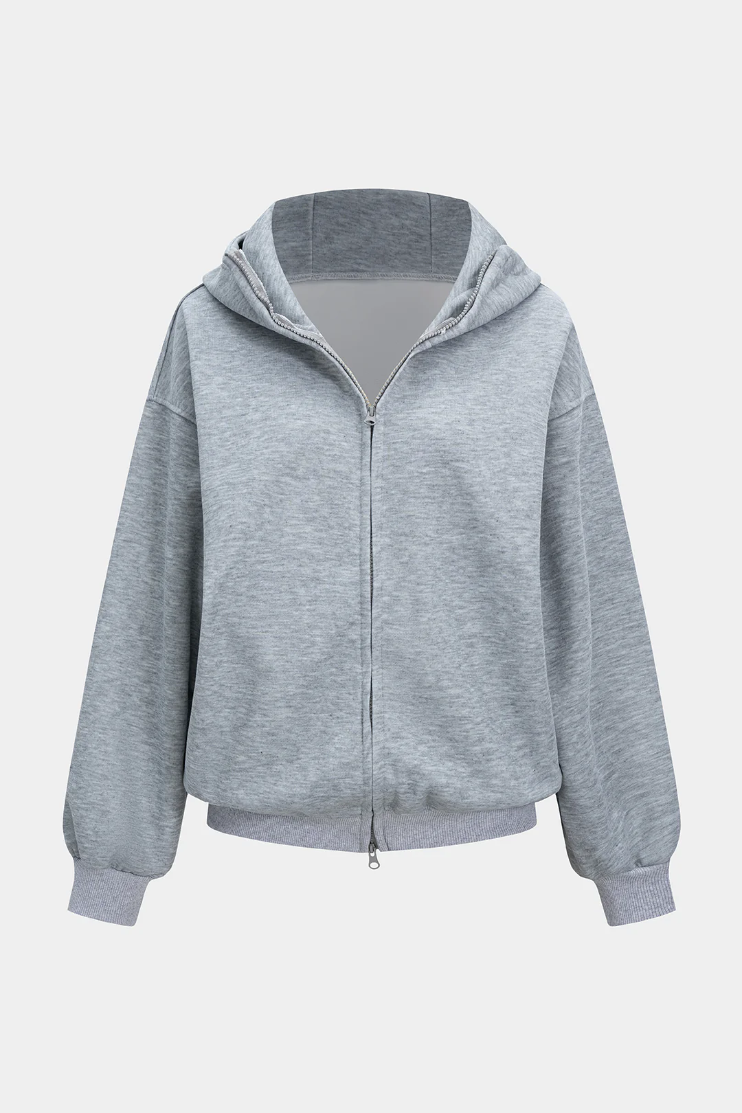 Zipper Long-Sleeve Hoodie - Flockneti