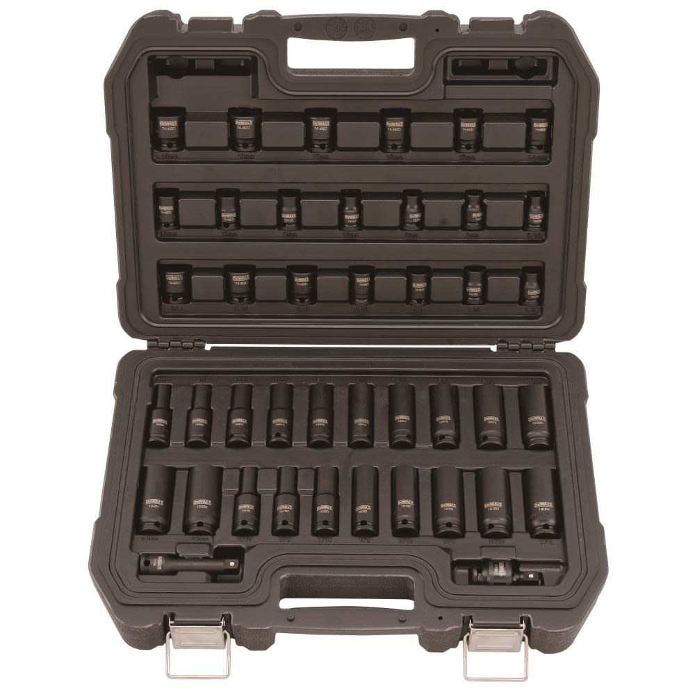 DEWALT 42 Piece 3/8 in Drive Combination Impact Socket Set – 6 Point - Flockneti