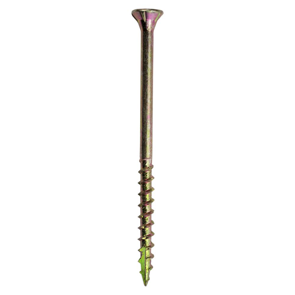 Grip Rite 5-Lb #9 x 3-in Bugle-Head Yellow Zinc Type 17 Star-Drive Interior Wood Screw - Flockneti
