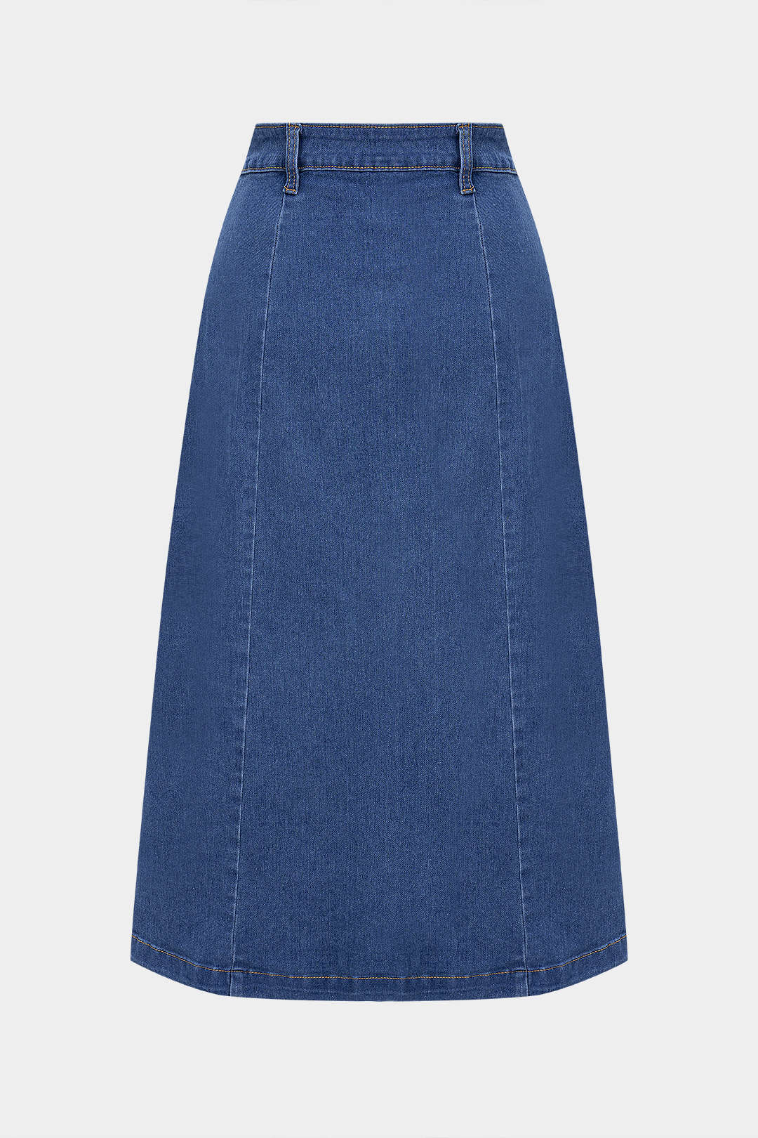 Denim Button Front High Waist Skirt - Flockneti