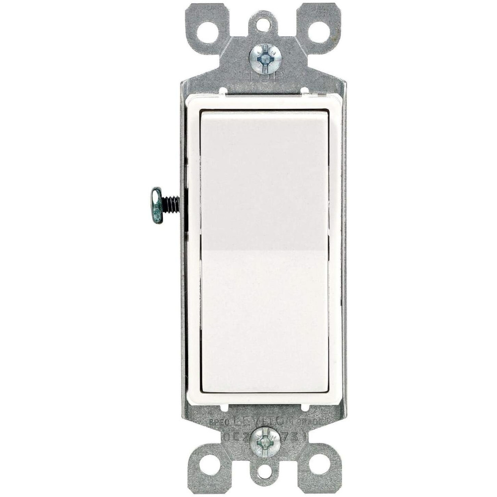 Leviton Decora Rocker Switch Metal White 3-Way Illuminated Light - Flockneti