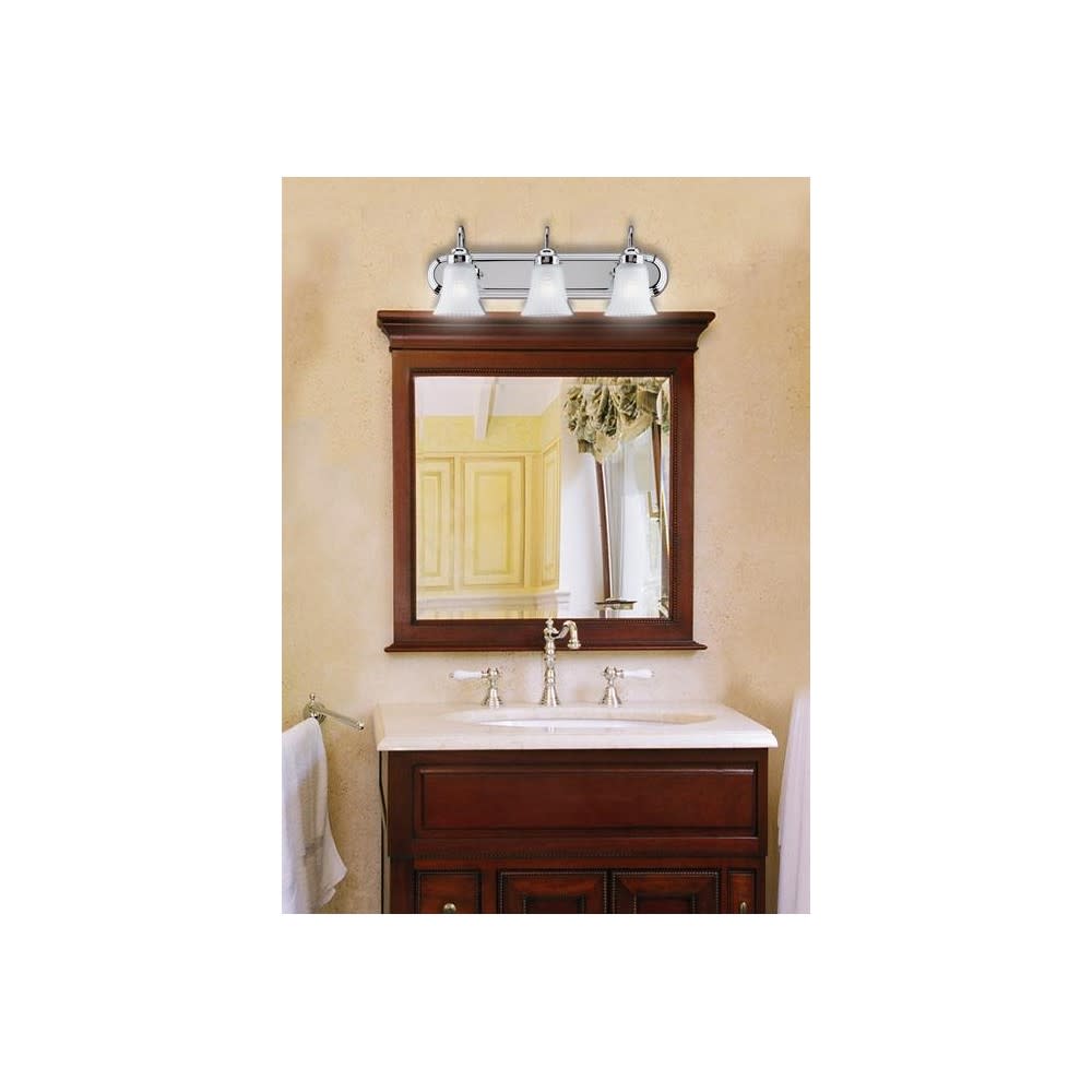 Westinghouse 24 x 8 1/2″ Chrome Three Light Wall Light Fixture - Flockneti