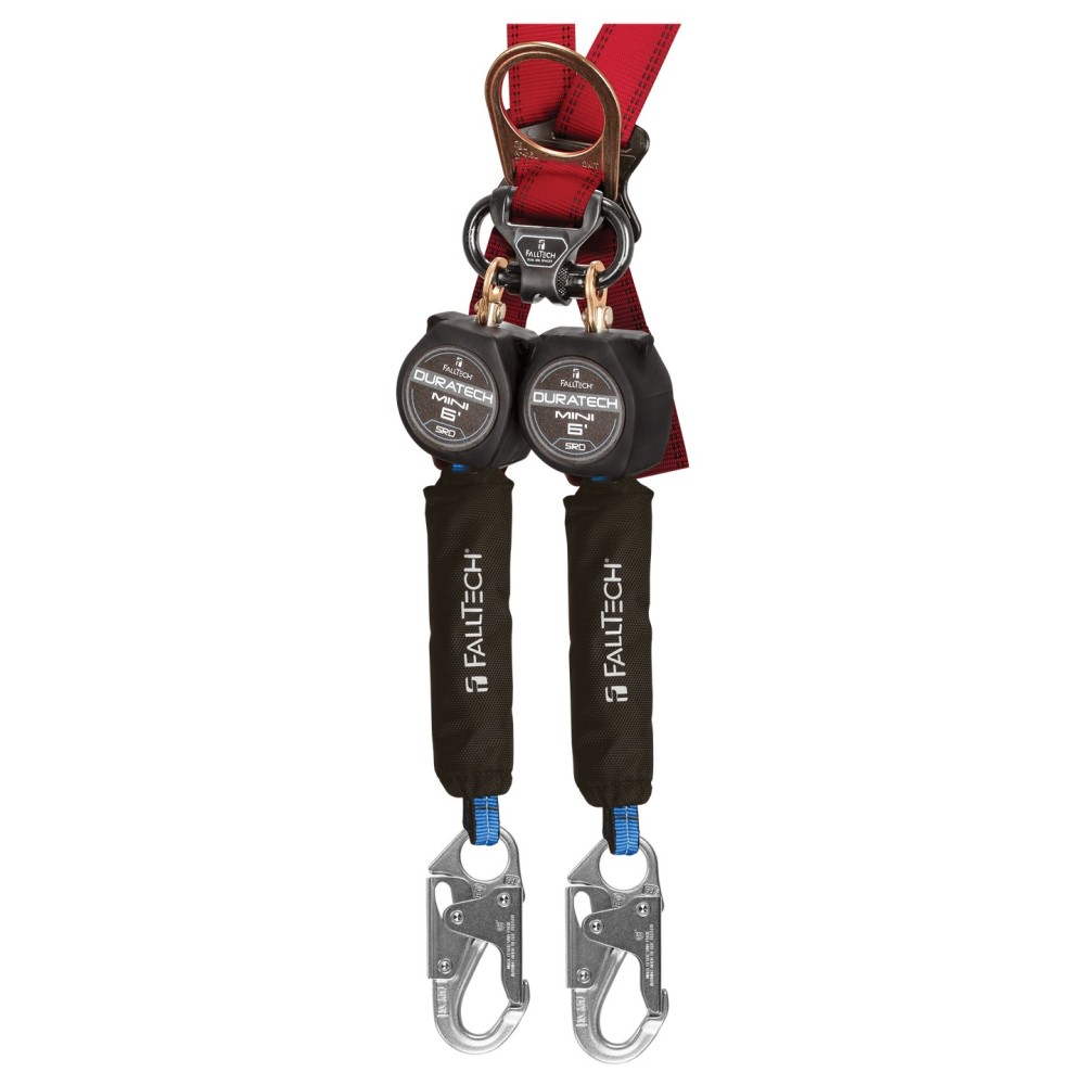 Falltech DuraTech Mini 6′ Twin Leg Personal SRL with Snap Hook - Flockneti